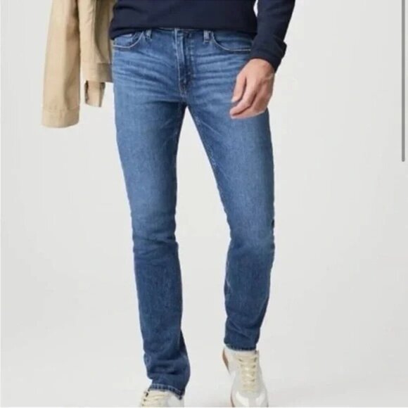 Paige Blue Lennox Stretch Preppy Dark Wash Denim Jeans Mens Size 33